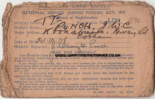 National Service Certificate of Registration